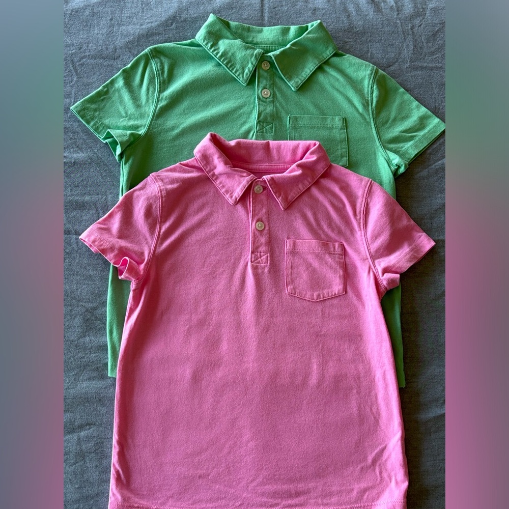 Bundle Boys Knit Polo Shirts. Size XS (4/5). One Pino One Green